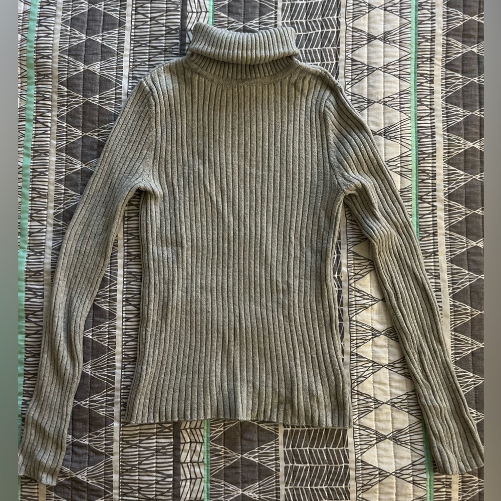Ribbed turtleneck sweater